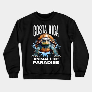 Ecotourism Adventure 🐢 Costa Rica's Animal Life Paradise Crewneck Sweatshirt